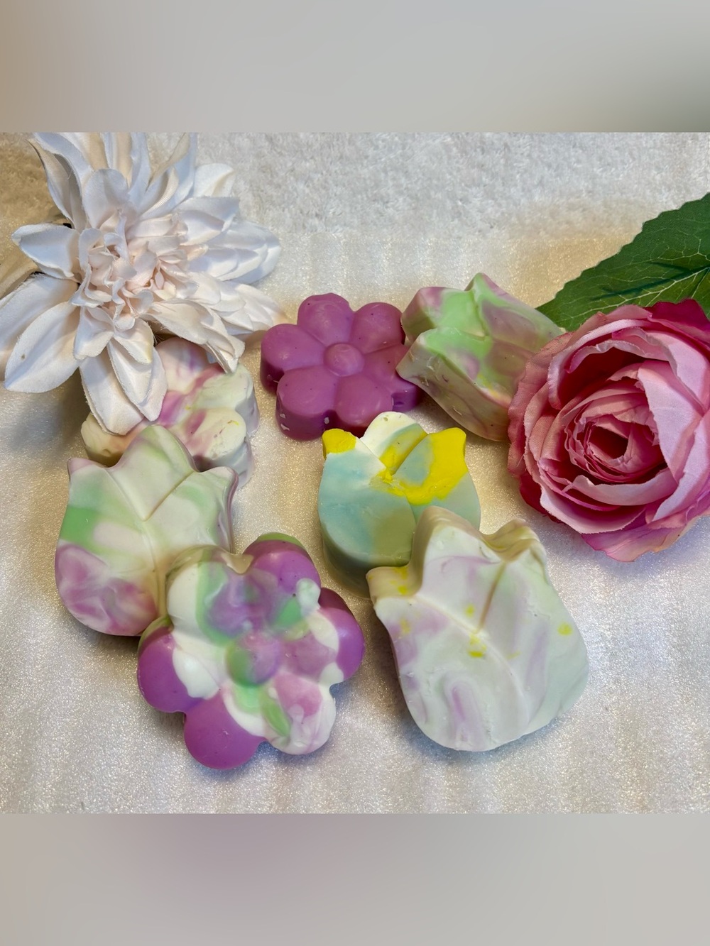Hand crafted set of two artisan vegan guest-sized soaps.  Choose your designs. - Picture 4 of 5